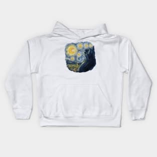 Van Gogh Cat Kids Hoodie